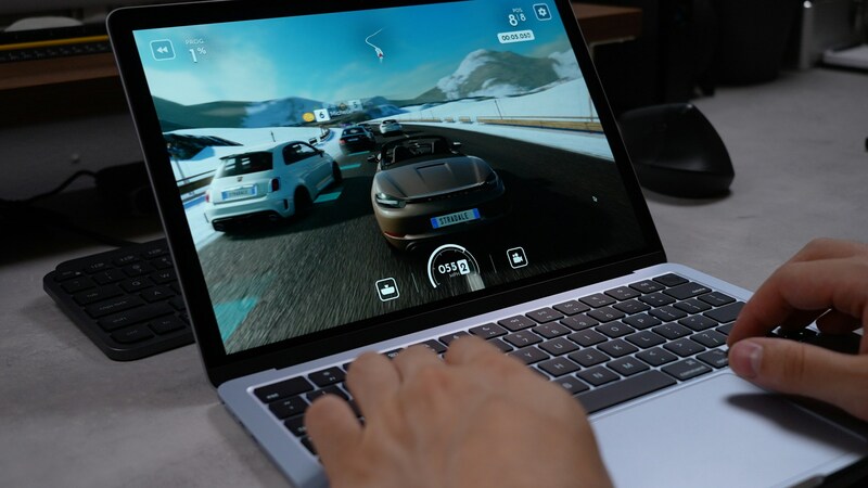 A gamer playing an AI-enhanced modern game.