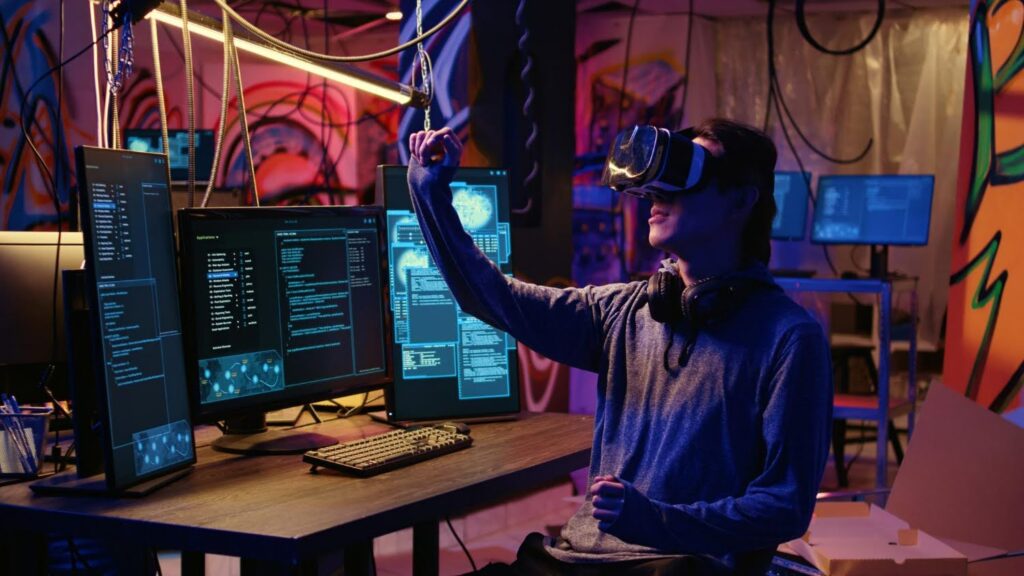 t: A creative developer using AI tools to improve game design.