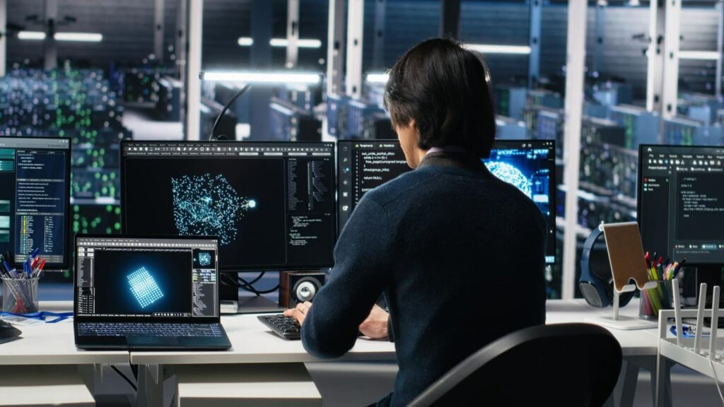 A developer breaking down a game’s system to learn its engine and mechanics.