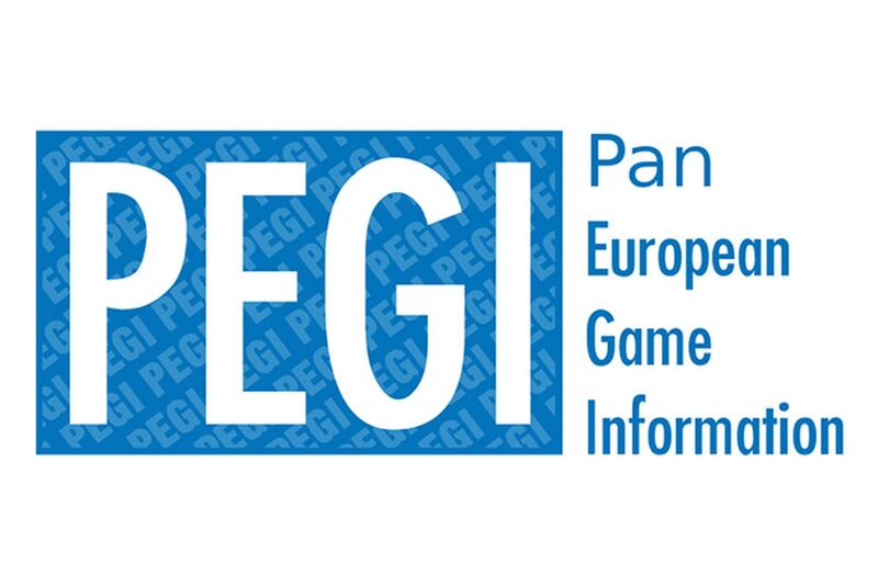 An illustration of the Pan-European Game Information (PEGI) logo, which is associated with game descriptors and age categories.