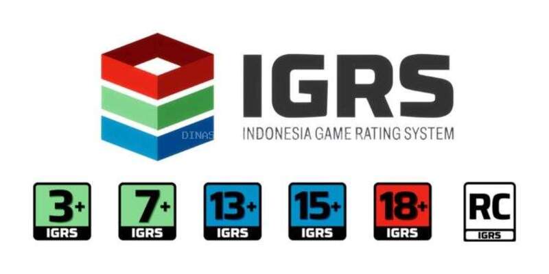 Indonesia Game Rating System (IGRS) official logo for approved video game classification categories.