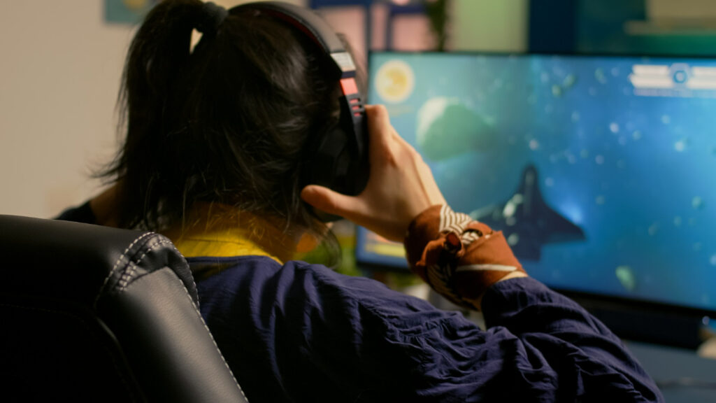 A player experiencing a game with richly designed characters that create lasting emotional connections. Sources: Magnific.com