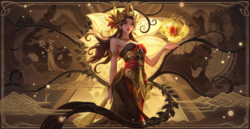 An image of Putri Gunung Ledang, a Malaysian folklore-inspired skin featured in Honor of Kings.