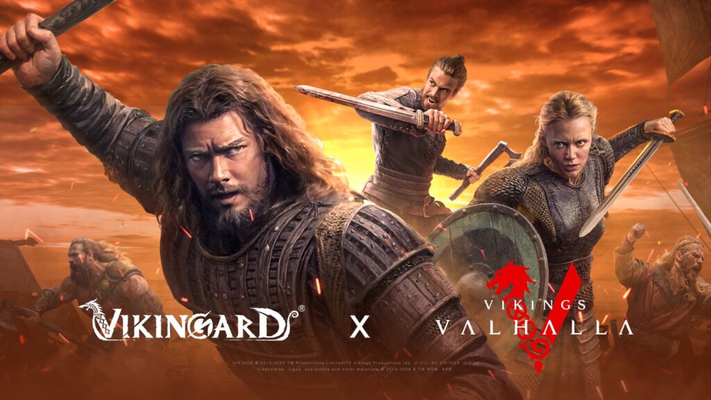 Vikingard and Vikings crossover artwork featuring Vikings’ character in a dining table scene