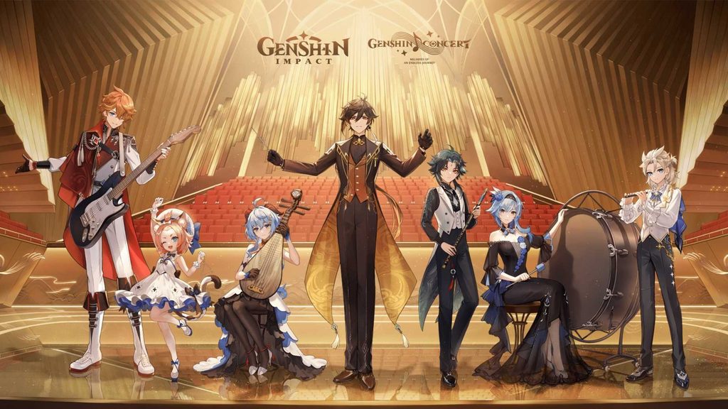 The official poster for the 2023 Genshin Impact concert tour, “Genshin Concert: Melodies of an Endless Journey.”